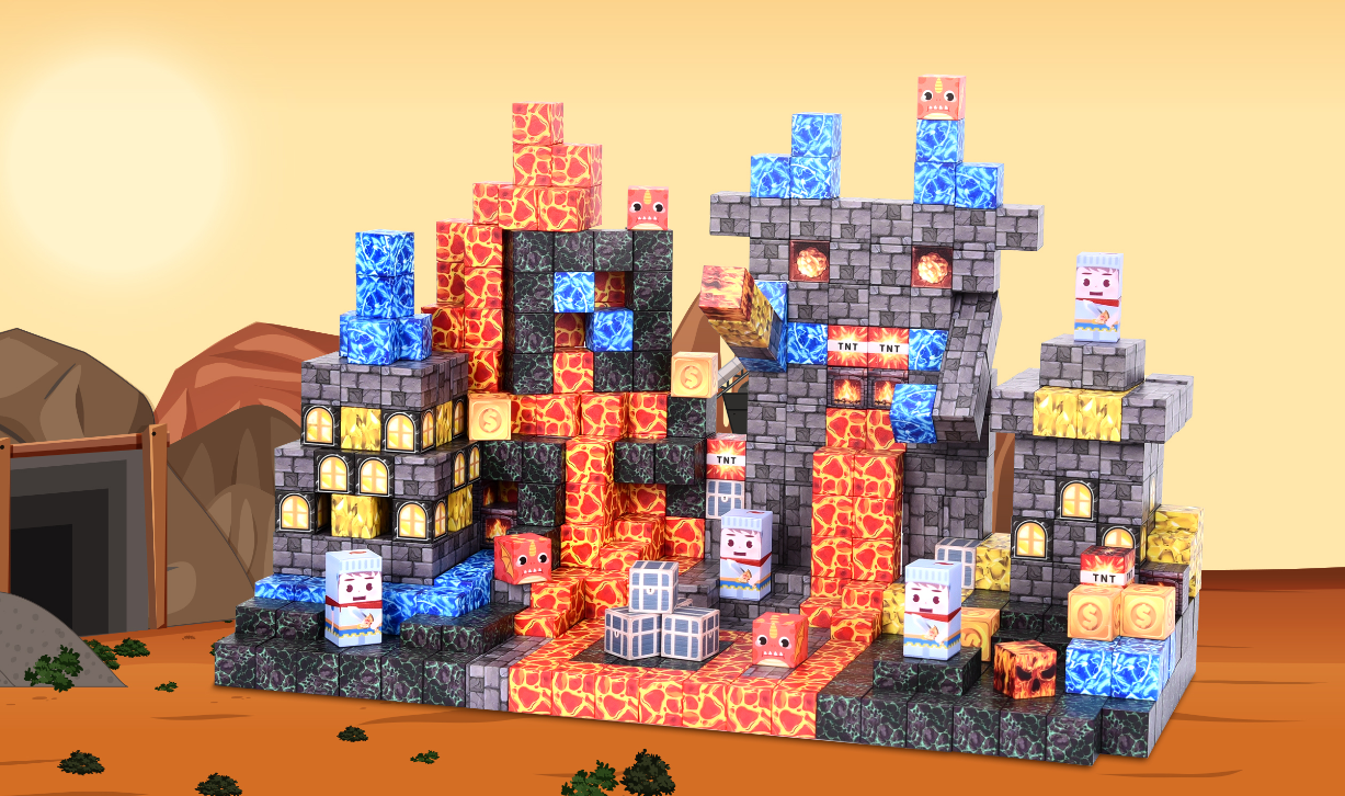 Magnētisko klucīšu komplekts “Dārgumu Pasaule” 160 gab.