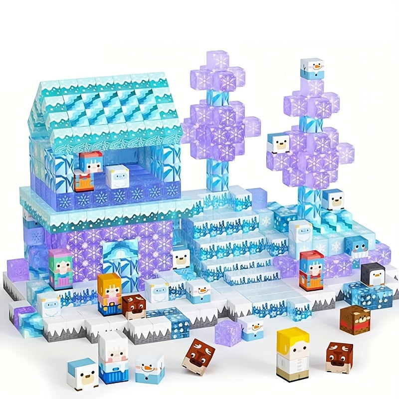 Magnētisko Klucīšu Komplekts Bērniem 100 gab.