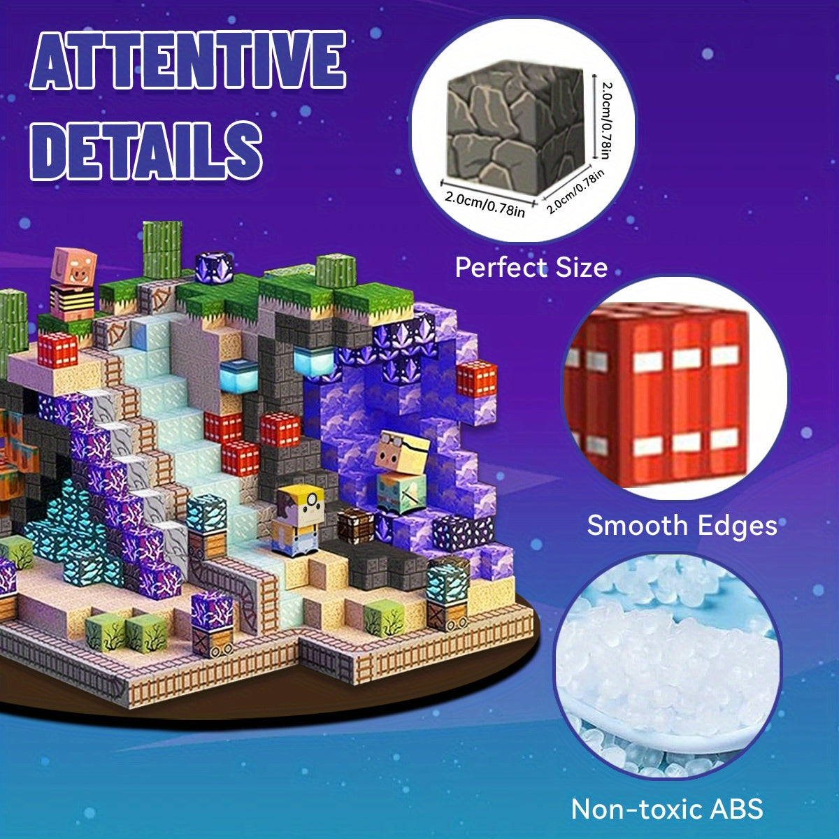 Magnētisko Klucīšu Komplekts Bērniem 125 gab.