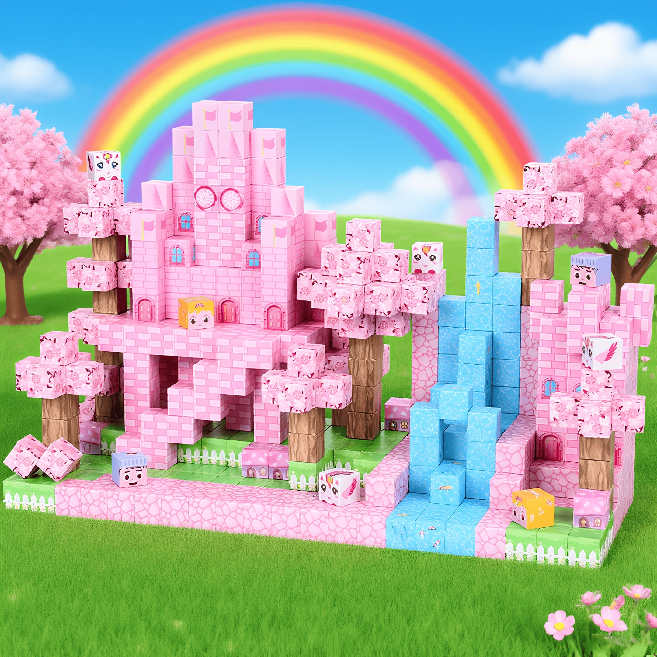 Magnētisko klucīšu komplekts “Pasaku pils” 100 gab.