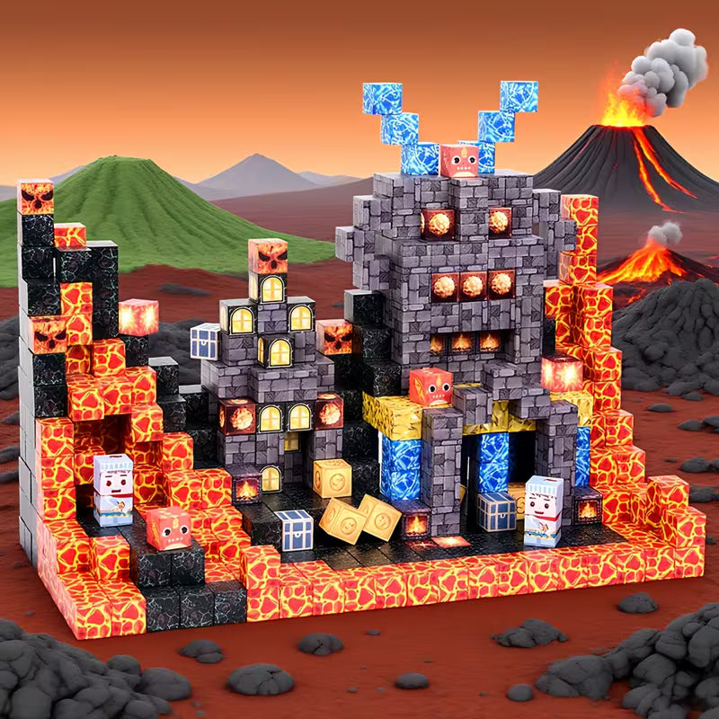 Magnētisko klucīšu komplekts “Dārgumu Pasaule” 160 gab.