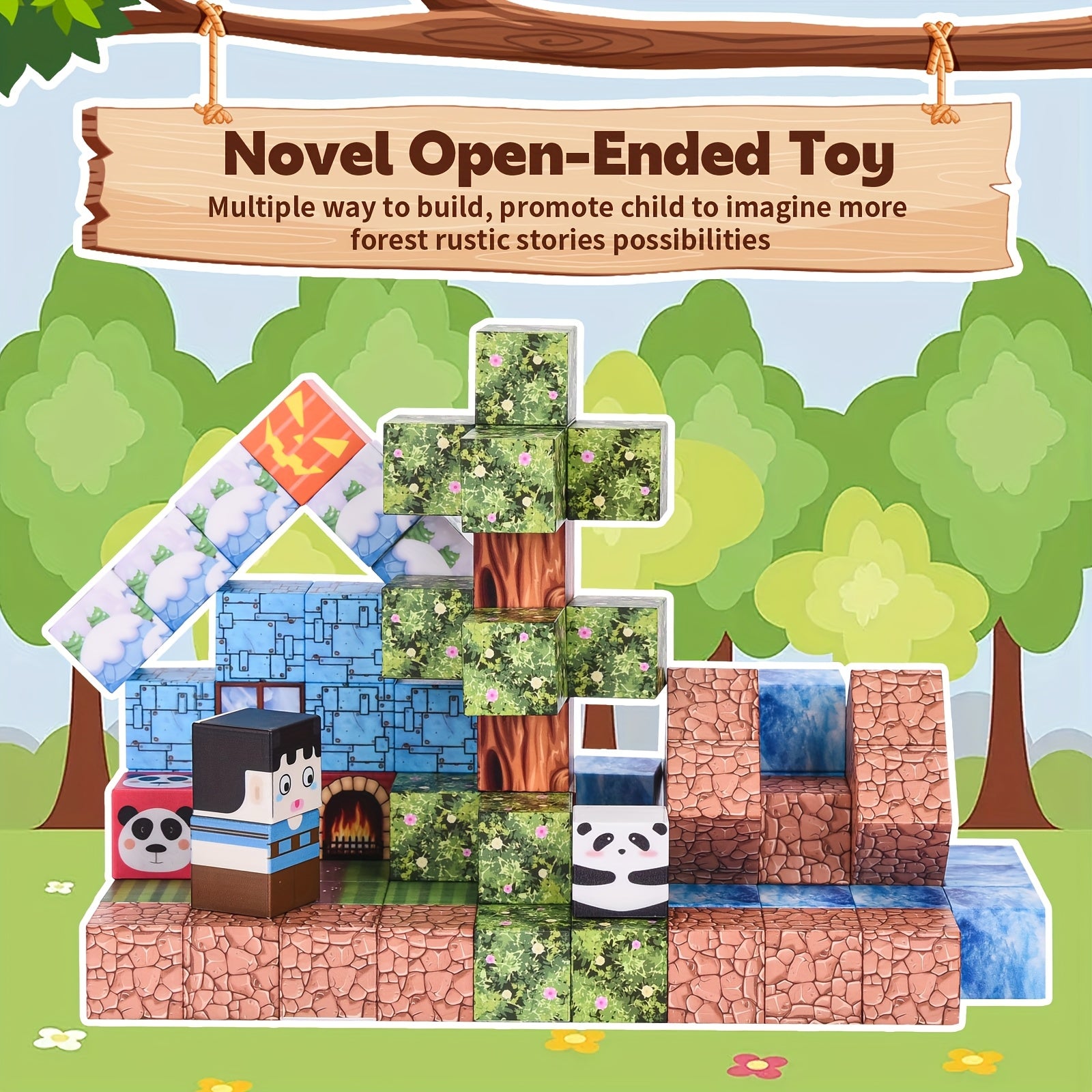 Magnētisko Klucīšu Komplekts Bērniem 100 gab.