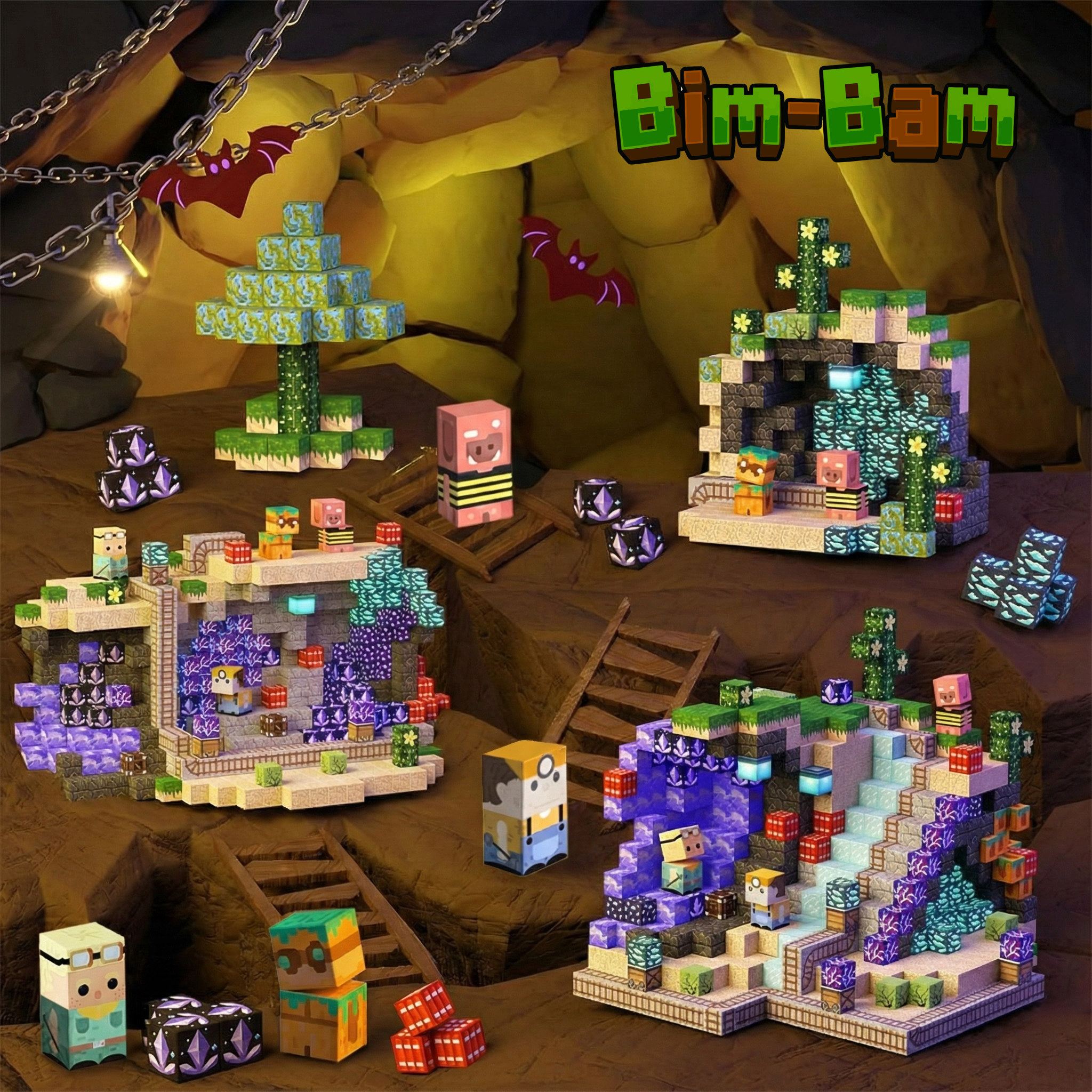 Magnētisko klucīšu komplekts “Piedzīvojumu ala” 125 gab.