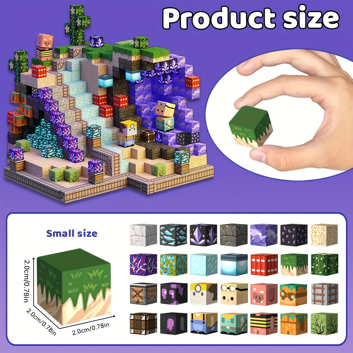 Magnētisko Klucīšu Komplekts Bērniem 125 gab.