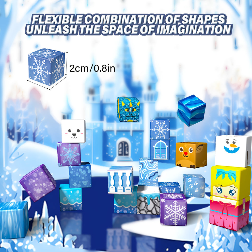 Magnētisko Klucīšu Komplekts Bērniem 100 gab.