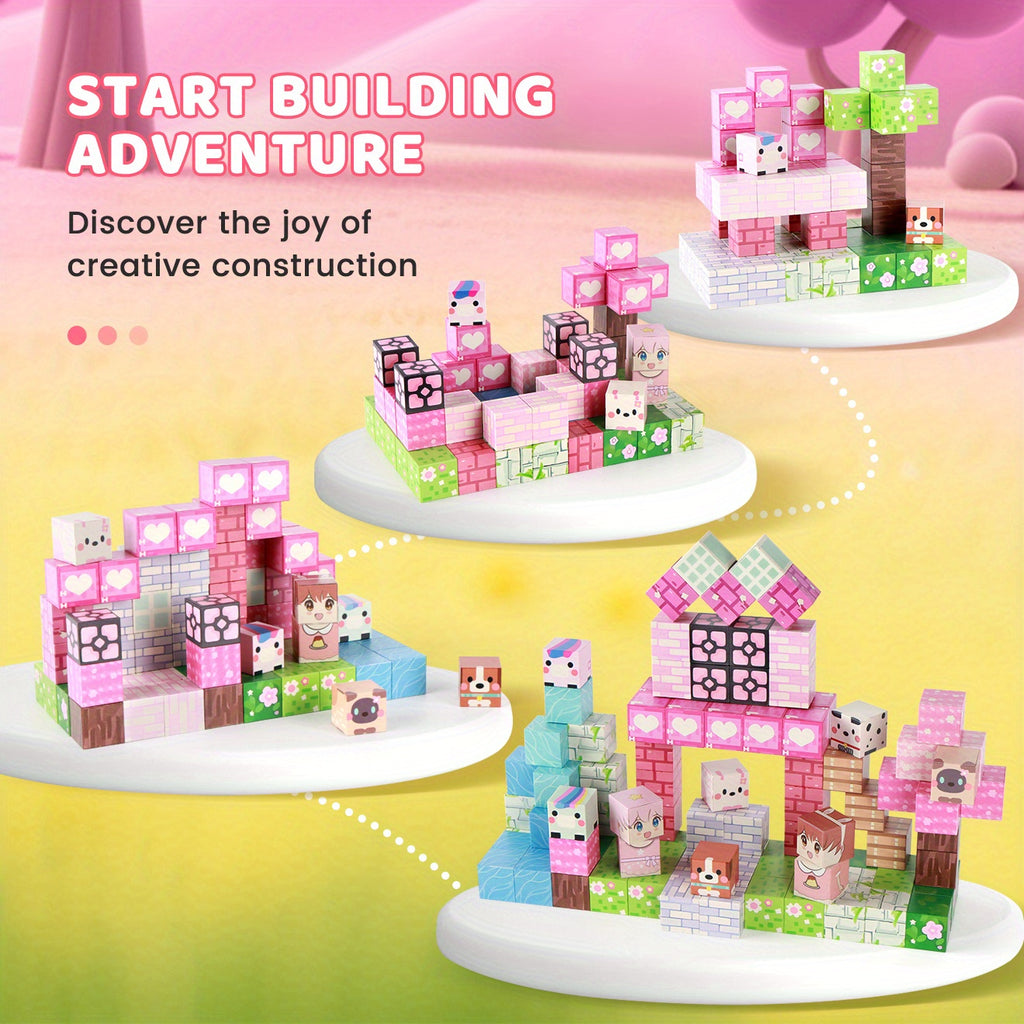 Magnētisko Klucīšu Komplekts Bērniem 100 gab.